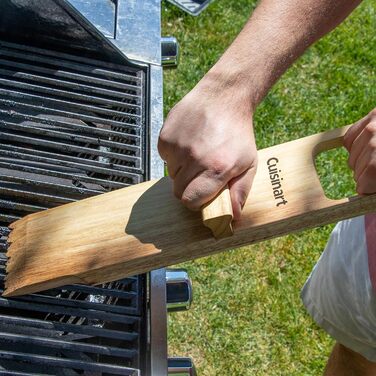 Cuisinart CCB-100 Grill Cleaning Brush with 3 Bristles (BBQ Wood Scraper Grill Cleaning)