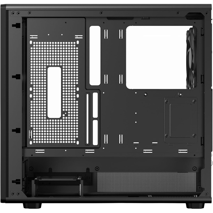 Ігровий корпус Itek Woody W2B ATX Tower, 4 вентилятори 140мм, USB 3.0, Type-C, дерев'яна передня панель, загартоване скло, чорний