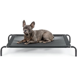 Textilene fabric dog bed, (L) 100 x 76 cm, (L 106 x W 62 x H 15 cm, Black)