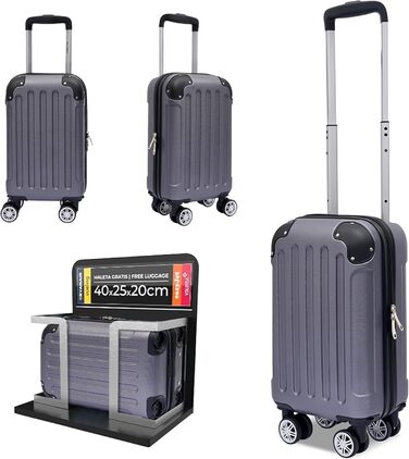 Набір валіз Boleedy 3шт, валіза на коліщатках, дорожній набір валіз (55/66/76 см), ручна поклажа, валіза з жорстким корпусом, 360° обертання, тихі подвійні колеса, телескопічна ручка, сірий колір