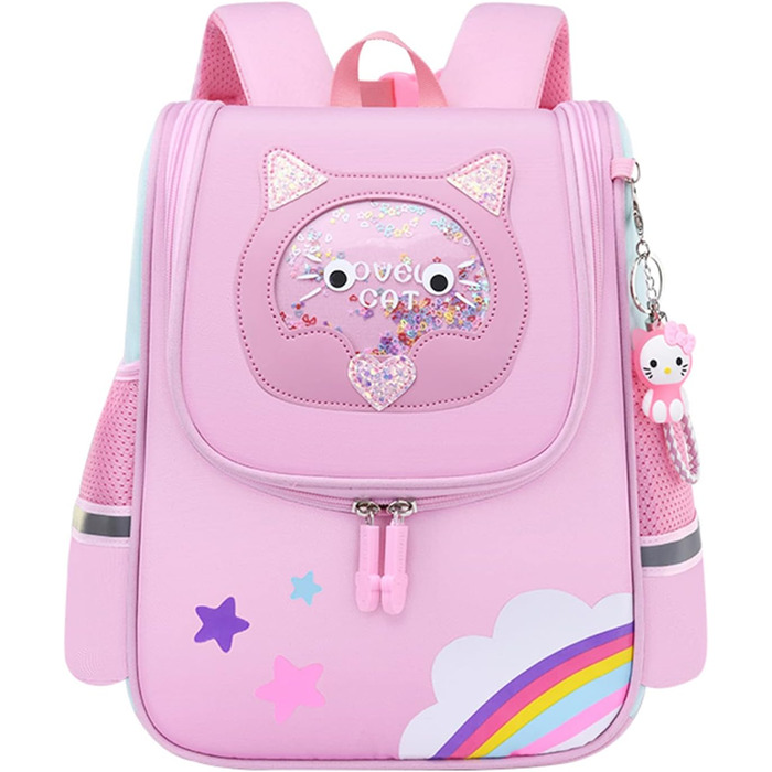 Дитячий рюкзак для школи Kinderrucksack з милим малюнком кота (28x22x12 см)