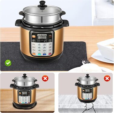 Термостійкі підкладки під кавомашину, мікрохвильову піч, тостер, фритюрницю (2 шт., 30x45 см, чорний)