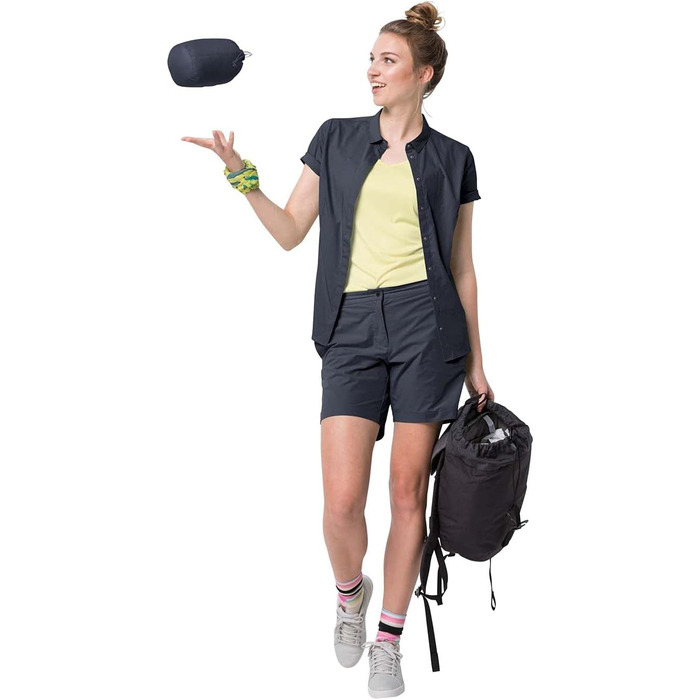 Жилет Jack Wolfskin W VEST для жінок, вітронепроникний, степ, колір Night Blue, розмір M