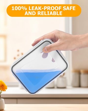 Набір контейнерів для зберігання продуктів 24 шт. з кришкою, герметичні, для кухні, 1L/0.84L/0.7L/0.55L/0.35L