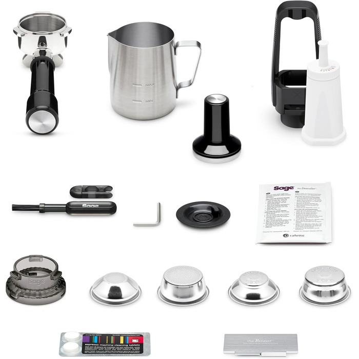 Sage - The Barista Pro - Coffee Machine with Manual Milk Frother - Black Truffle Black Truffle Single