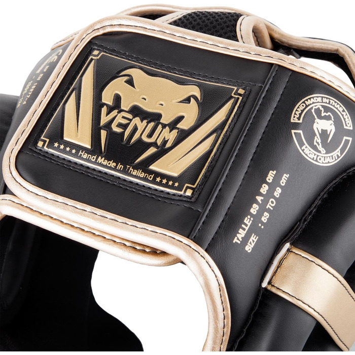 Захист голови Venum Elite чорного та золотого кольорів