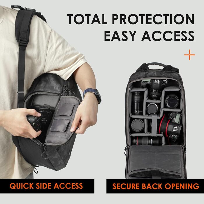 Рюкзак для фотокамери TARION: водонепроникний, з відділенням для ноутбука 14