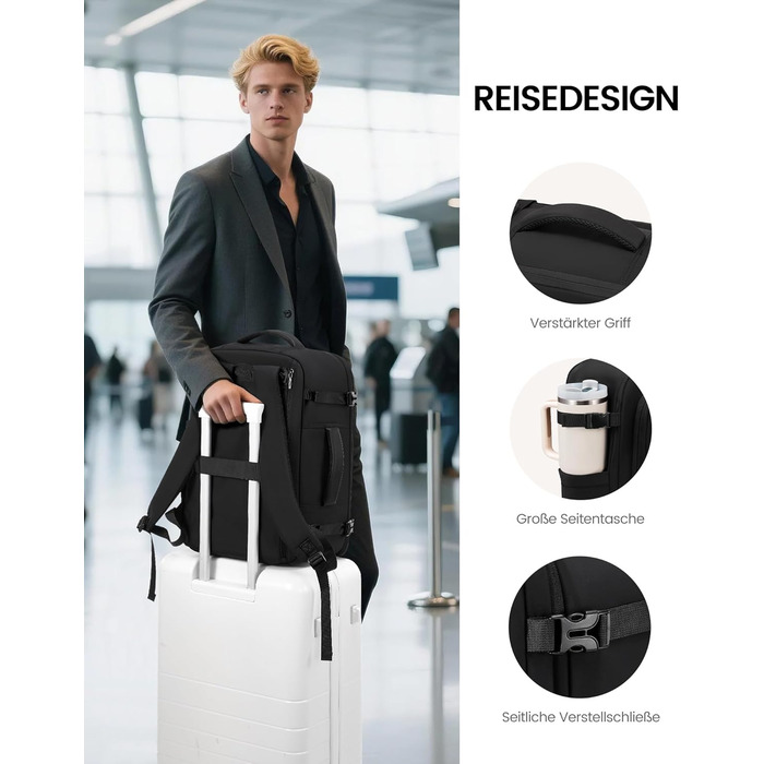 Рюкзак LOVEVOOK для ручної поклажі літака 45x36x20, жіночий, для ноутбука 17,3