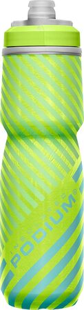 Спортивна пляшка для води CAMELBAK Podium Chill 710 мл, ізоляційна, для бігу, велоспорту та туризму, смугаста лайм/синя