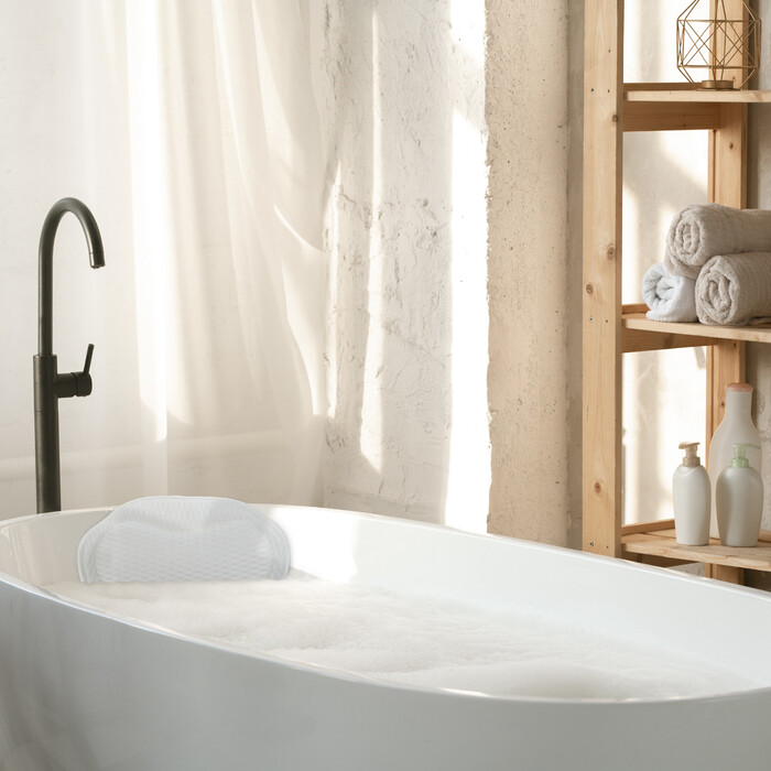 Relaxdays Bathtub Pillow White