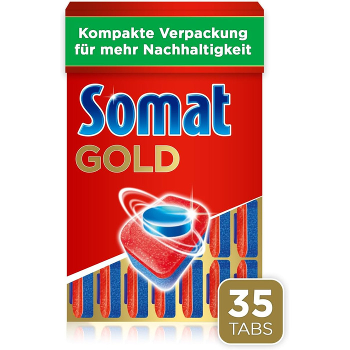 Таблетки для посудомийних машин Somat Gold, проти припаленого бруду, для низьких температур, 105 шт