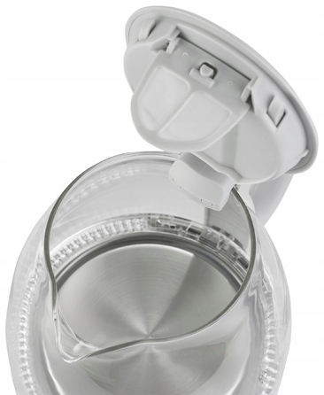 Скляний електрочайник Adler AD 1283, 1 л, сірий, з LED-підсвіткою