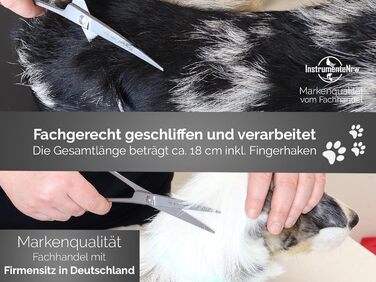 Ножиці для стрижки собак Solingen, ножиці для догляду за шерстю, ножиці для собак та котів, 16,4 см, Made in Germany