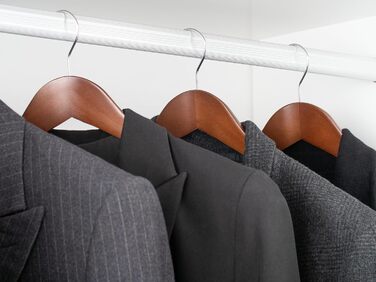 Вішалки дерев'яні StorageWorks, 6 шт., для костюмів, кедрове дерево, широкі плечі, колір світлого горіха