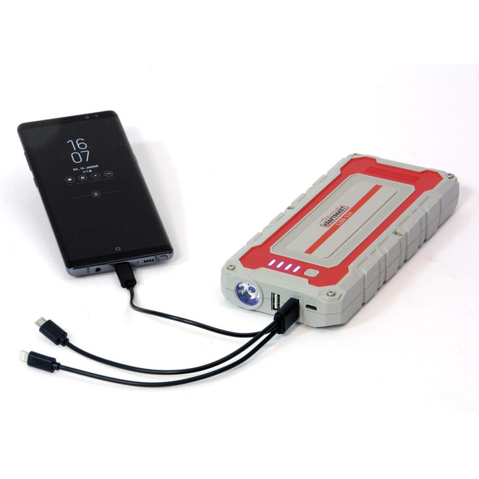 Портативний пусковий пристрій Dino KRAFTPAKET 12V-1500A: для авто, мото, човнів, кемперів та електромобілів. Підтримка GEL, EFB, AGM акумуляторів.