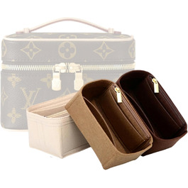 LinerLink органайзер-вкладиш для сумки LV Nice Mini, 20x13,5x12 см, фетровий, ручна робота, бежевий, стиль C, для жіночої сумки