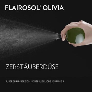Скляний олійний спрей FLAIROSOL OLIVIA 200 мл, безперервне розпилення, контроль порцій, для кухні, салатів, грилю, випічки, зелений