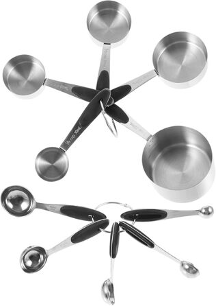 4-Piece Stainless Steel Measuring Spoon Set, Laboratory Measuring Cups, Measuring Gadgets, Teaspoons, Beakers, Measuring Cups, Measuring Cups, Coffee Cups with Lids, Dinnerware, Utensils, Baking Accessories, Silica Gel, Cabilock
