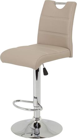 Hela Bar Stools - Miranda Bistro Stools, Faux Leather with Trumpet Base, Adjustable Height, 360° Swivel, 60-82cm (Cappuccino, 2-Pack)