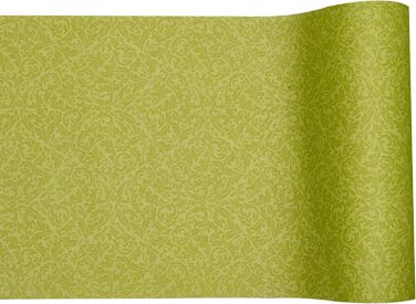 GRUBly Table Runner Table Band GREEN Ornament Summer, Luxury AIRLAID, 30cm x 20m, Table Decoration for Wedding, Birthday, Spring Festival, Summer Party, Party