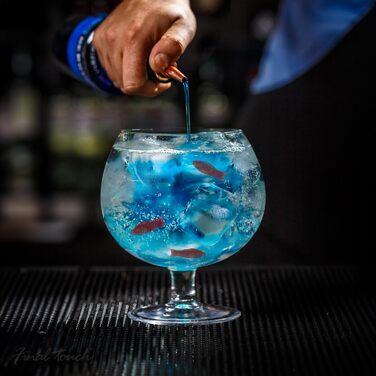 Final Touch Fishbowl Cocktail Glass XL 1.3 l | Party Margarita Daiquiri Blue Lagoon Giant Drinking Cup