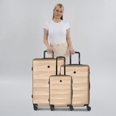 Набір валіз Smartbox Hartschalen Edition 03 (3 шт.) | ABS, тауп | З замком та колесами | Для жінок та чоловіків