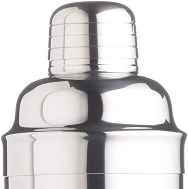 BAR CRAFT Stainless Steel 3 Piece Cocktail Set, Silver Stainless Steel, 12 x 17 x 22 cm, 3 Units