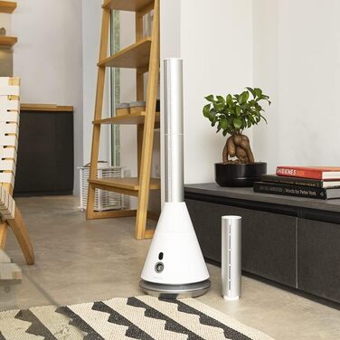 Турбовентилятор Cecotec EnergySilence 9890 Skyline Bladeless Dark: безлопатевий, 100 см, 50 Вт, сенсорний LED-дисплей, пульт ДУ, 3 режими, 3 швидкості, таймер 15 годин, 40° осциляція, регульована висота