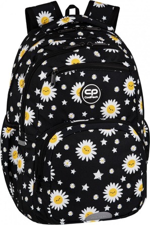 Молодіжний шкільний рюкзак CoolPack Pick Daisy Black, чорний у ромашках