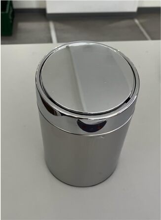 WENKO Maximex Tabletop and Cosmetic Container with Sensor 0.8 L Chrome, opens & closes touchlessly, stainless steel, with removable inner container, Ø 12 x 18 cm