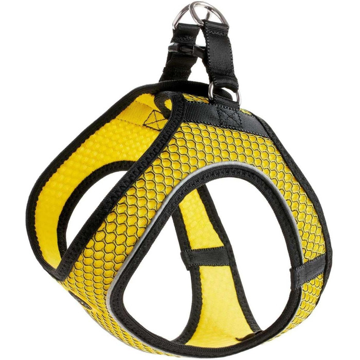Шлейка для собак HUNTER HILO COMFORT BVB, жовта, з 3D-сіткою, світловідбиваюча, XS-S, обхват 40-46 см