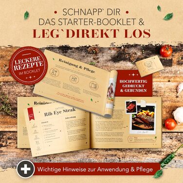 Чавунна сковорода-гриль Krustenzauber 26 см з індукційним дном та двома ручками - рифлена сковорода для смаження, ідеальна для індукційних плит