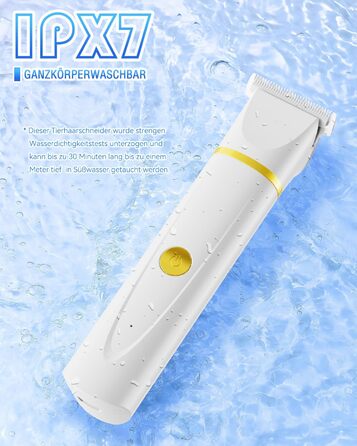 Машинка для стрижки собак і котів Leise, акумуляторна, 7000 об/хв, 4 насадки для догляду за лапами, очима, вухами, обличчям та тілом