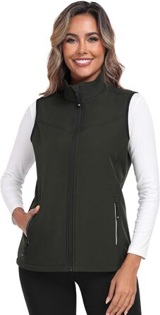 oFiz Softshell жилет Daen: теплий флісовий жилет для туризму та активного відпочинку (зелений, XXL)