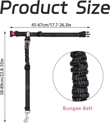 Автомобільний нашийник для собак, регульований, нейлон, безпечний, чорний, для подорожей та прогулянок