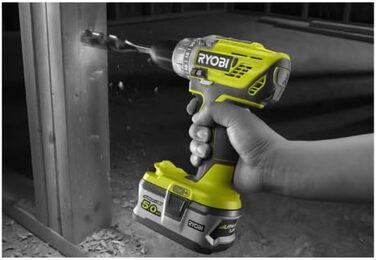 RYOBI 18V ONE+ акумуляторний дриль-шуруповерт R18DD3-0 (50Nm, 2 швидкості, патрон 13 мм, LED-підсвічування, без акумулятора та зарядного пристрою)