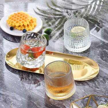 Набір склянок для віскі Weobao 3 шт. Old Fashioned, ручної виготовлення, кришталь, без свинцю, 160 мл. Ідеально для скотчу, бурбону, коньяку та коктейлів.