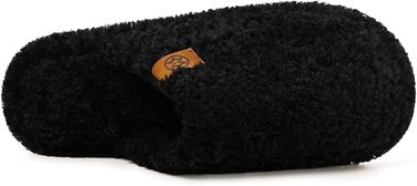 Домашні тапочки Dokela для жінок та чоловіків, зручні, з піною пам'яті, з штучним хутром, закриті, легкі, антиковзаючі (46/47 EU, Чорний)