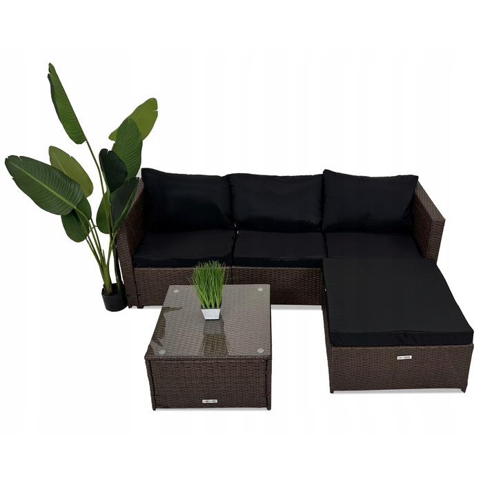 Комплект садових меблів з техноротанга Just Relax, коричневий, 2 предмети