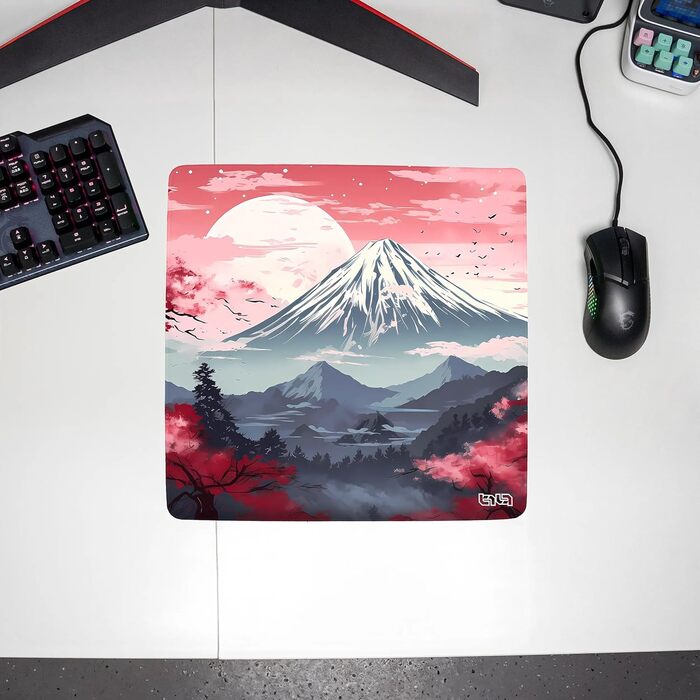 Tilt Premium килимок для миші Gaming XXL 1000x500x4mm | Нековзний килимок на стіл | Водостійкий мат для робочого столу (30 x 30 см, Japanese Forest)