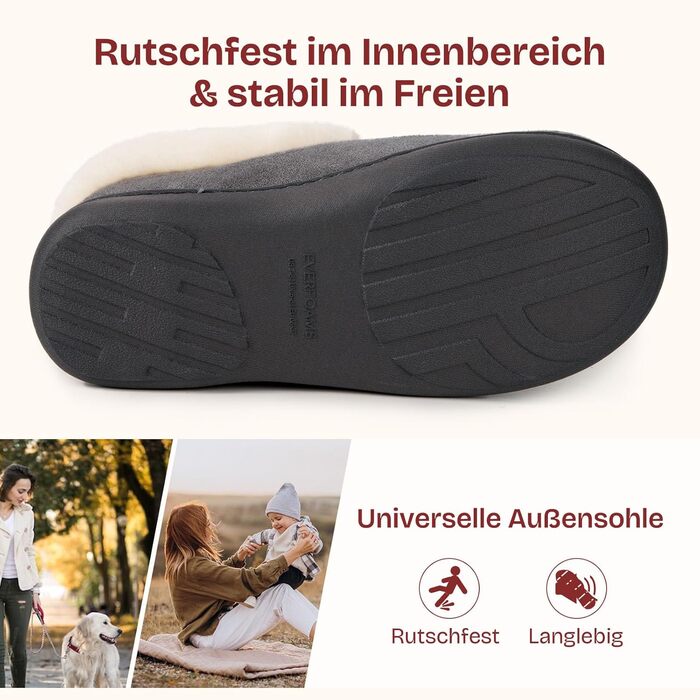 Тапочки жіночі EverFoams зимові антиковзаючі теплі з плюшу та меморі-піною (38/39 EU, темно-сірий)