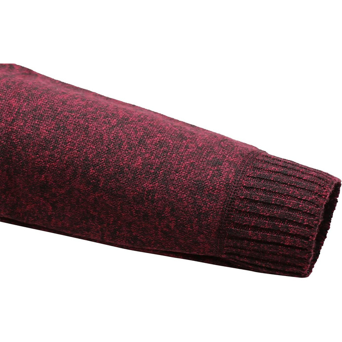 Чоловічий кардиган з флісовою підкладкою: стильна в'язана куртка, спортивна куртка, зимова куртка. Колір: темно-сірий (M, червоний)