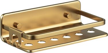 TATAY Rectangular Basket Model Serenity, Aluminum, Gold Color. Dimensions 10 x 20 x 5.5 cm