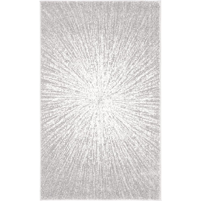 Килим SAFAVIEH для вітальні, їдальні, спальні - колекція Evoke, короткий ворс, 122 x 183 см (темно-сірий/слонова кістка, прямокутний)