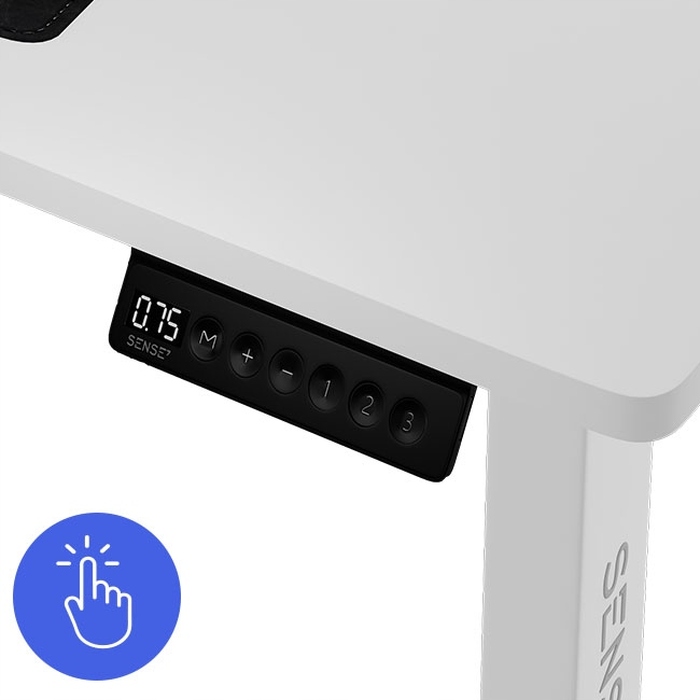 Електричний стіл для роботи Sense7 з регулюванням висоти, 120x60 см, 72-118 см, білий