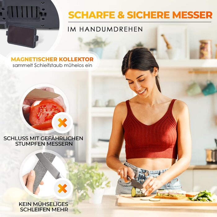 Електричний точило для ножів Diamant TG2202 - 3 фази, 15 градусів, з магнітним збирачем стружки