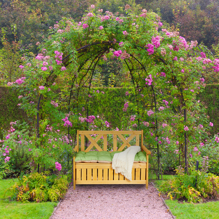 Relaxdays Garden Bench with Storage