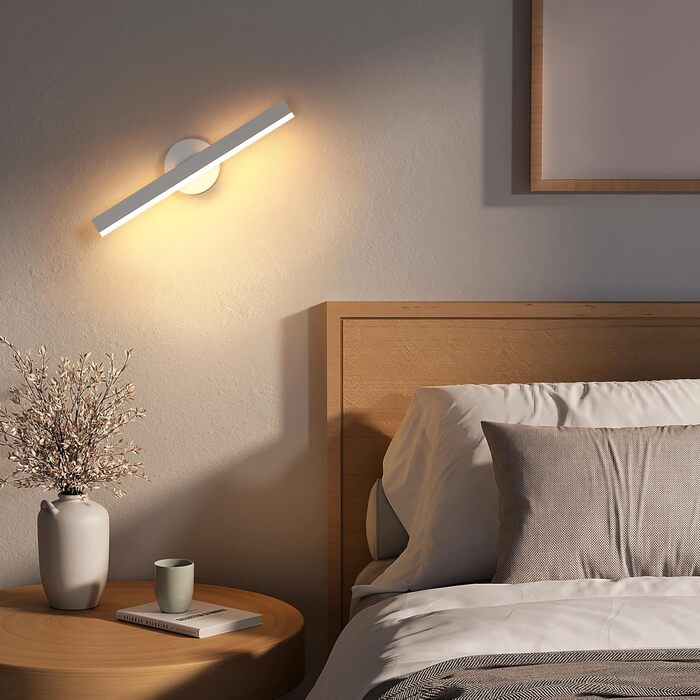 LED дзеркальна лампа Riserva 12W для ванної кімнати, поворотна 300°, 38 см, 3000K, чорний колір