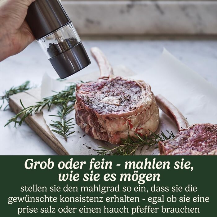 Електричні млини для солі та перцю Cuisinart | Набір | Без батарейок | Регулювання помелу | Сріблястий колір