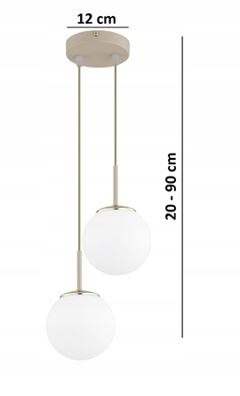 Підвісна лампа Elko-Lighting Milo Ecru — 2 цоколі E27